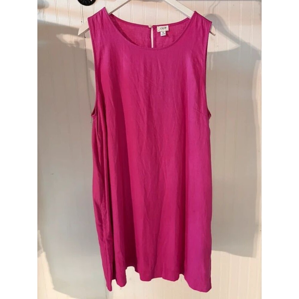 New j crew women’s 18 linen viscose pink dress